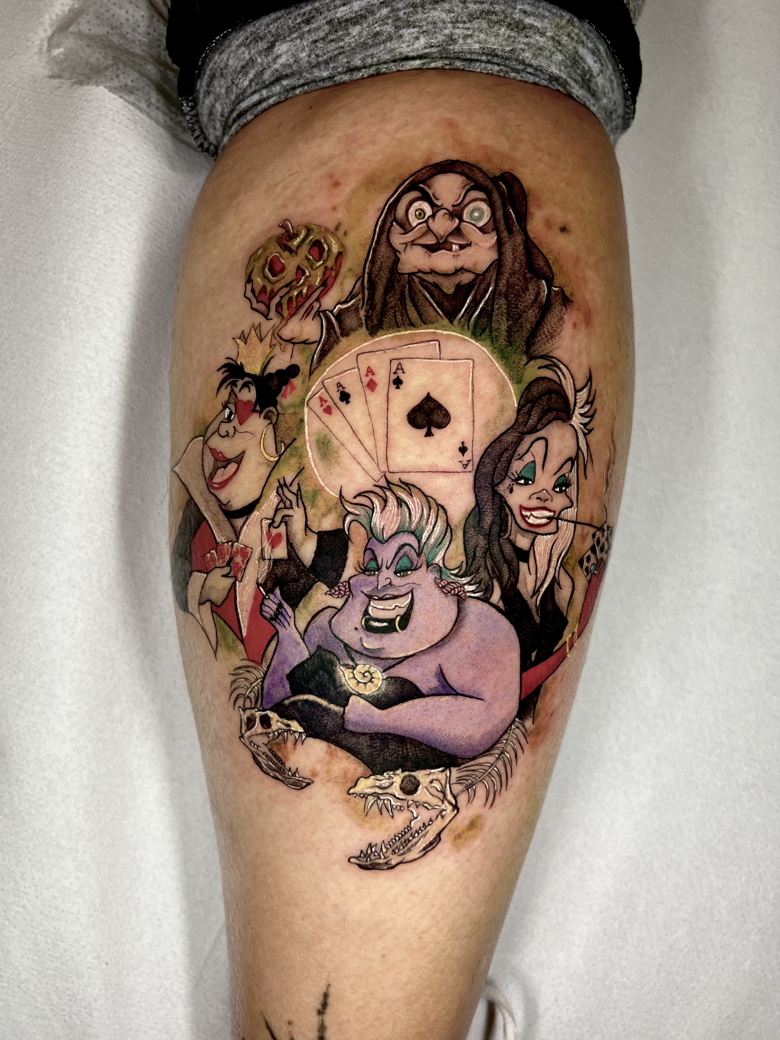 Tattoo color villanas Disney